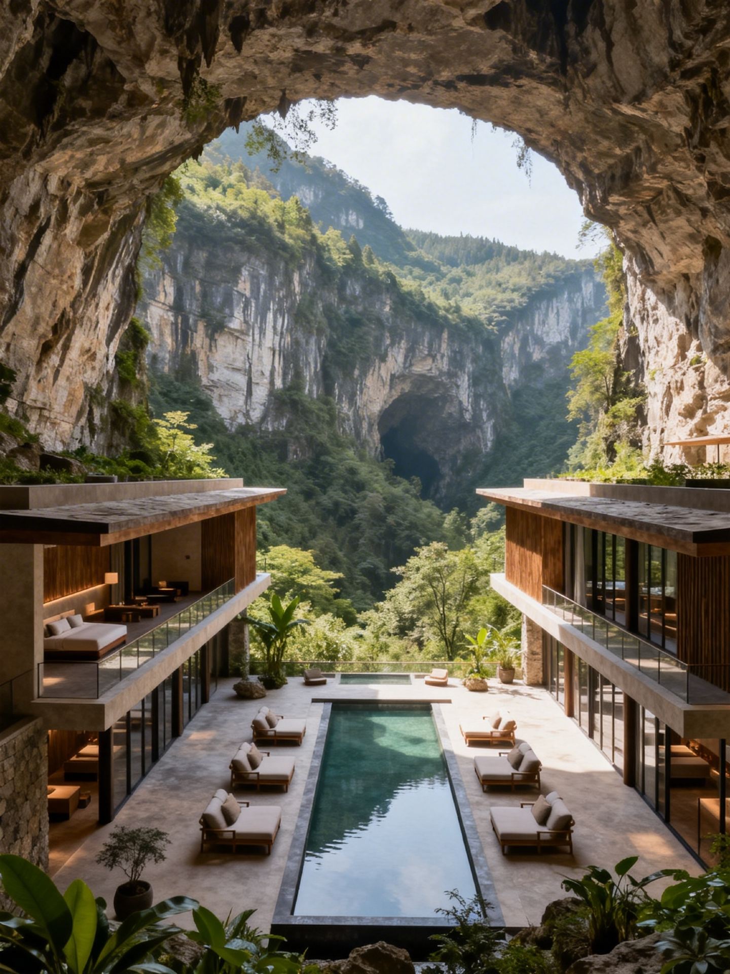 Menginap di sebuah penginapan yang indah di Longyang Tiankeng, Guangxi, dan mendaki gunung bersama keluarga saya sangat menyenangkan!