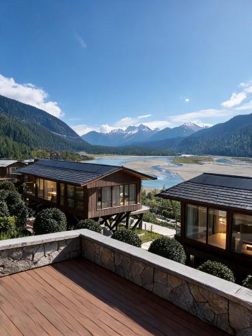 Stay in a luxury wilderness cabin by the glacier lake in Changdu and wake up to the milky blue of Ranwu Lake