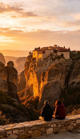 Meteora, Greece | A real-life "Castle in the Sky," ancient monasteries on cliffs