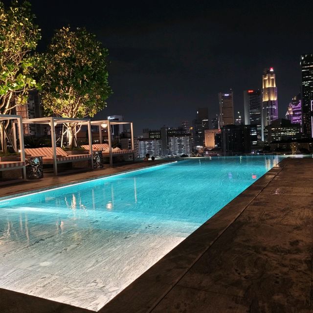 Beautiful rooftop pool and bar