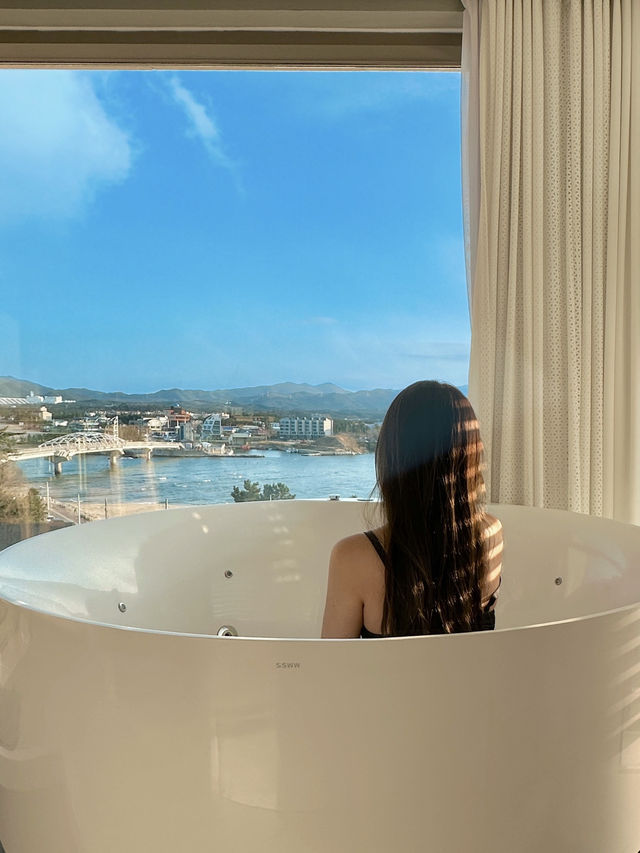 강릉 비수기 10만원대 리버뷰 스파펜션 🛀🏻