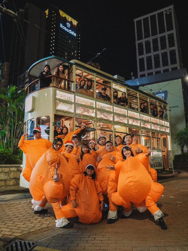 🇭🇰聖誕最佳節目！穿火雞裝去電車派對🚃