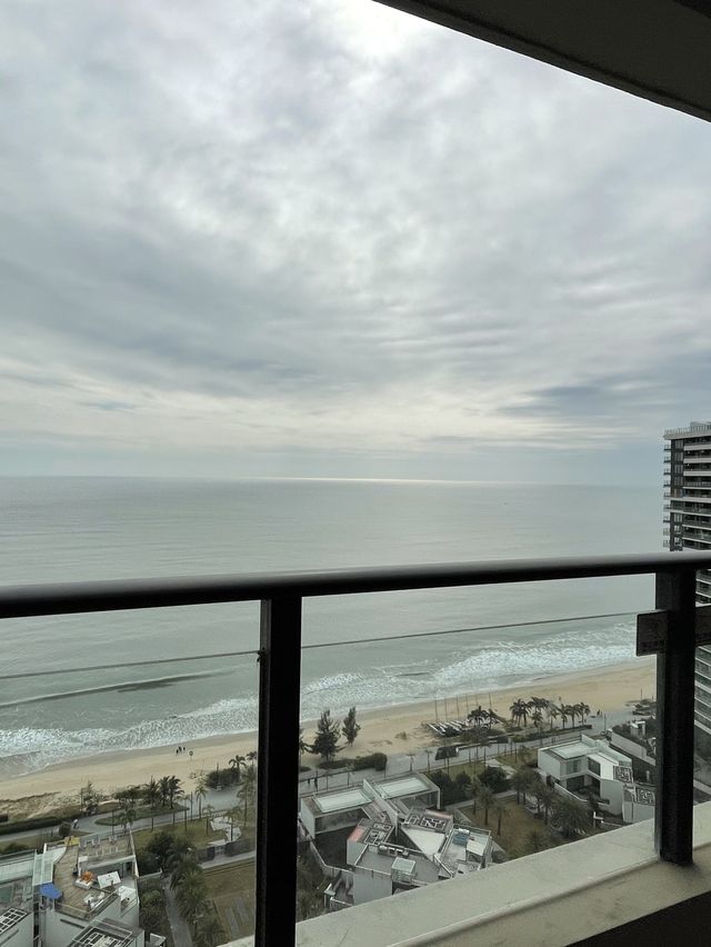 汕尾金町灣抵住酒店，露臺望全海景