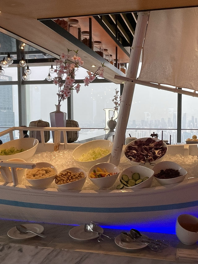 🌅深圳萬麗酒店【燃自助餐廳】享受57樓高空灣景，尊享豪華早餐！🥐🍳