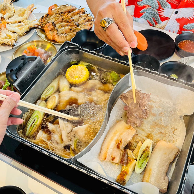 บุฟเฟ่ต์ร้านเด็ด‼️ชาบูปิ้งย่างกุ้งเผาอาหารญี่ปุ่น