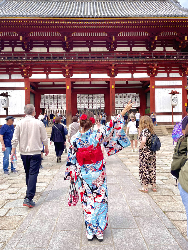 เช่าชุดกิโมโนถ่ายรูปกับซากุระ @Nara Park