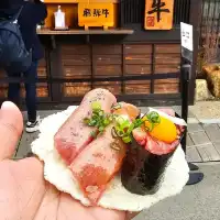 高山老街必吃美食的飛驒牛壽司
