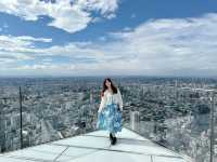 東京涉谷sky景觀台 這邊真的要大推一下！這邊可以俯瞰全東京市區盡收眼底！有樓下玻璃景觀台也有樓上露天景觀