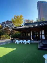 Hidden Gem Hanok Cafe in a park 