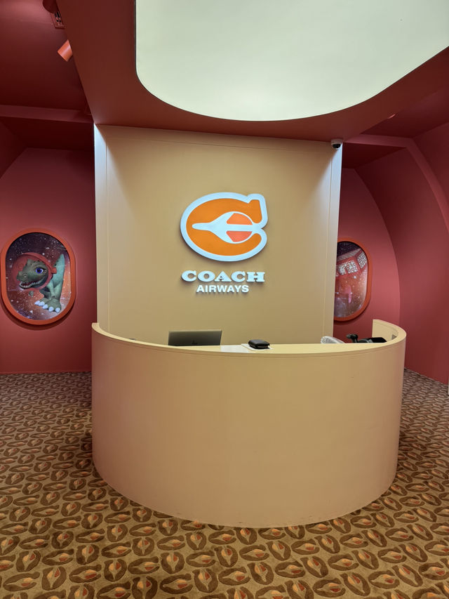 Coach pop out store in a plane