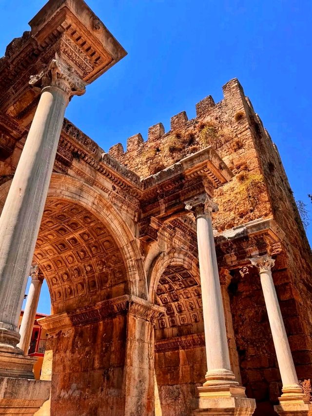 🏛️ Hadrian’s Gate – A Glimpse of Roman Antalya