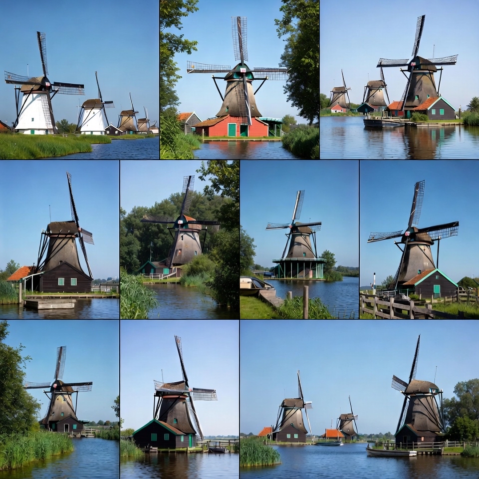 Walking Among the Dutch Windmills