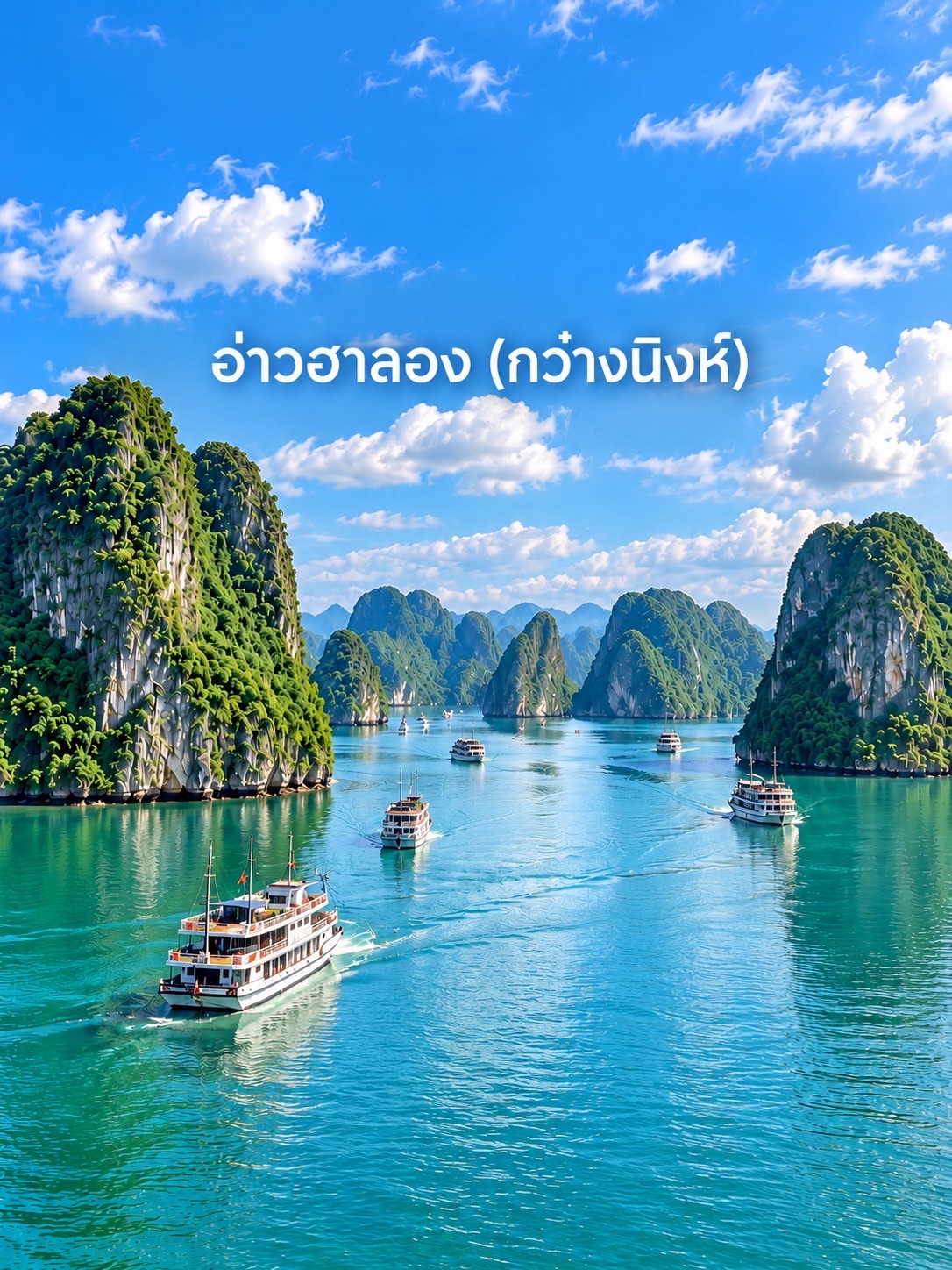 🇻🇳🩵 อ่าวฮาลอง (Ha Long Bay) — มหัศจรรย์ธรรมชาติแห่งกว๋างนิงห์ ทะเลสีมรกตและภูเขาหินปูน