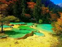 Vibrant Natural Pools: Huanglong 🇨🇳