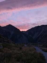 A sunrise in Mt Cook