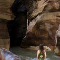 Floating in the Dead Sea
