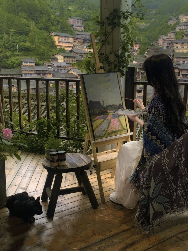 千戶苗寨呢間民宿真係好chill，影相靚到暈！