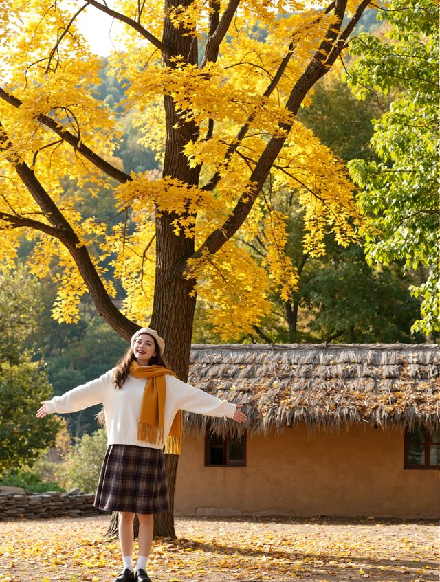 驚艷！隨州大洪山銀杏大道美成油畫走進秋天的童話世界
