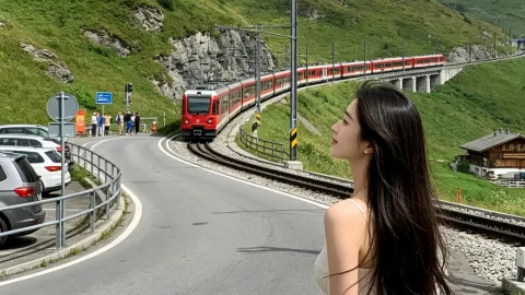 Naiklah kereta wisata unggulan Swiss dan nikmati pemandangan Matterhorn dan pegunungan di tepi danau yang tak terhalang di musim panas. — traveler post in Kanton Vaud