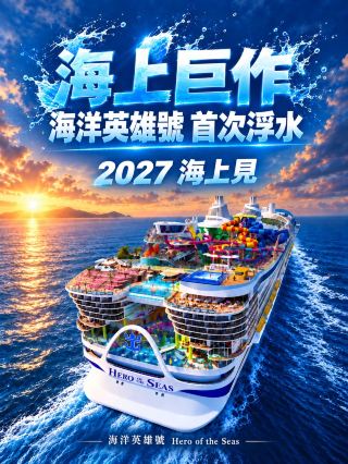 The Maritime Masterpiece "Hero of the Seas" Floats for the First Time! See You at Sea in 2027!