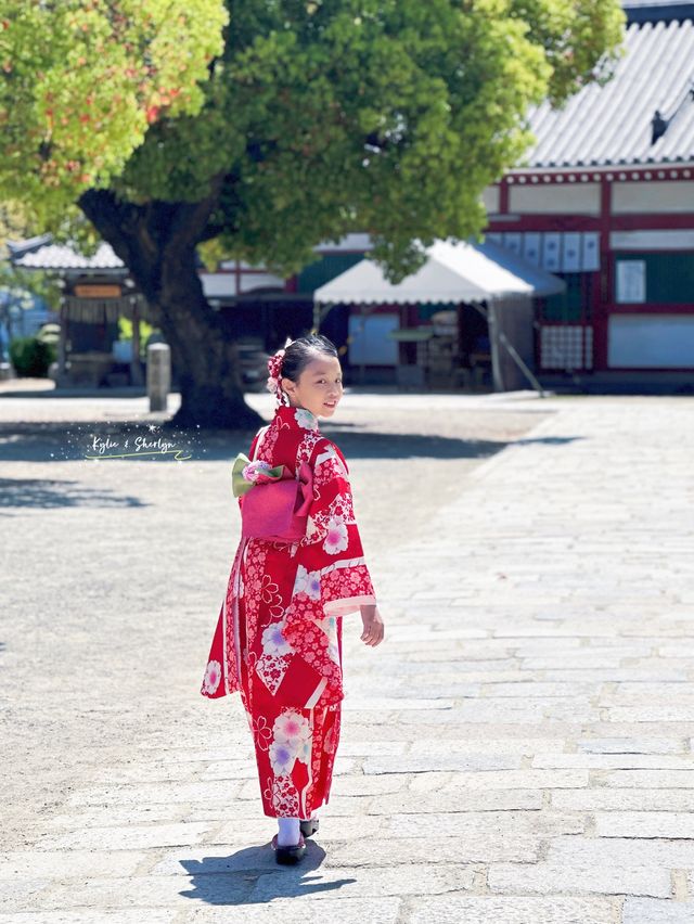 親子和服體驗 @ 大阪四天王寺