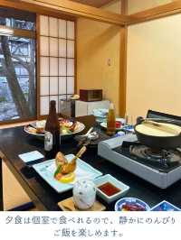 【静岡 湯ケ野温泉】夕食の猪鍋が美味しい🍲温泉宿