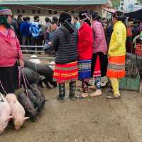 Market in Ha Giang are lively n noisy