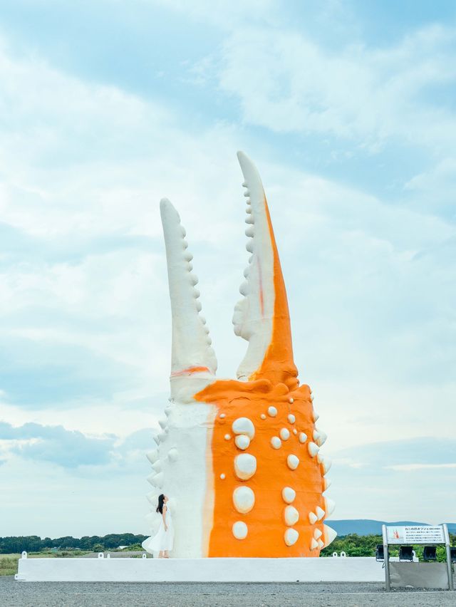 紋別に行ったら絶対撮りたい カニのオブジェ🦀