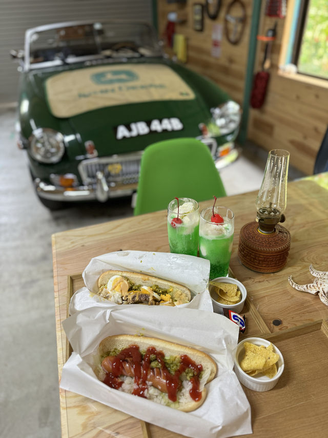 【福岡カフェ】のどかな田園地帯のアメリカンガレージカフェ🌭