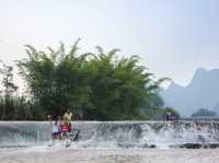 Thrilling and Scenic Bamboo Rafting Adventure at Guilin's Yulong River