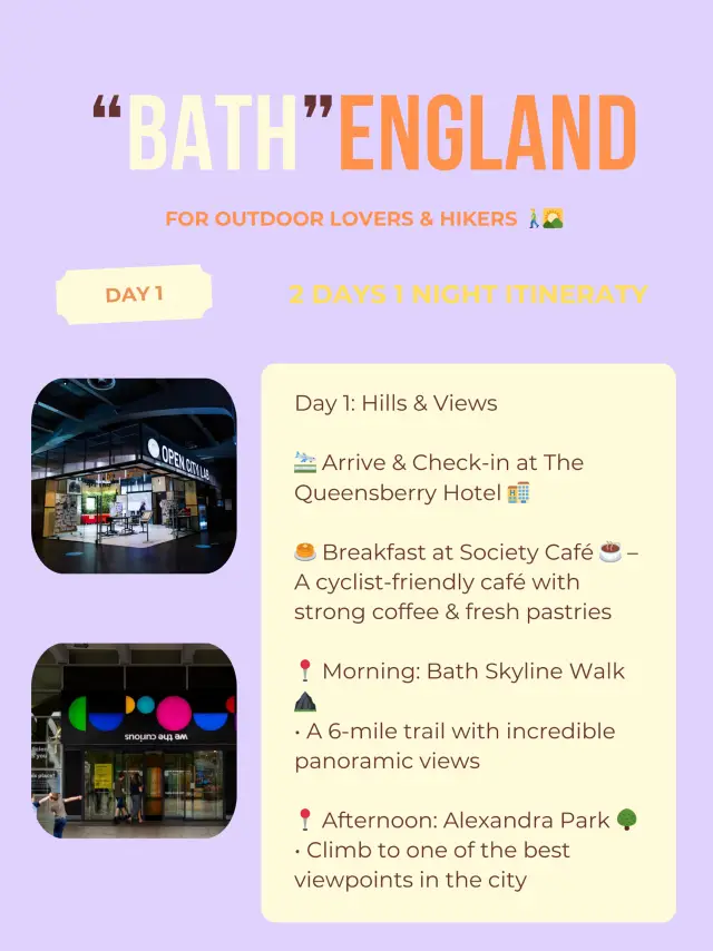 Bath itinerary 