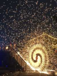 Chongqing Hong'en Temple Night Views & Iron Flower Performance