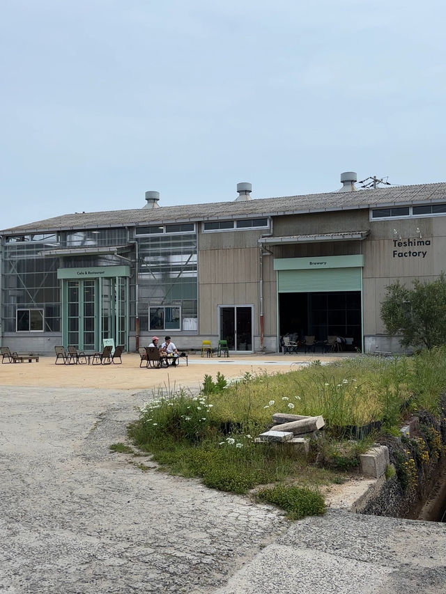 A Cafe Teshima คาเฟ่สไตล์โรงงานบนเกาะเทชิมะ