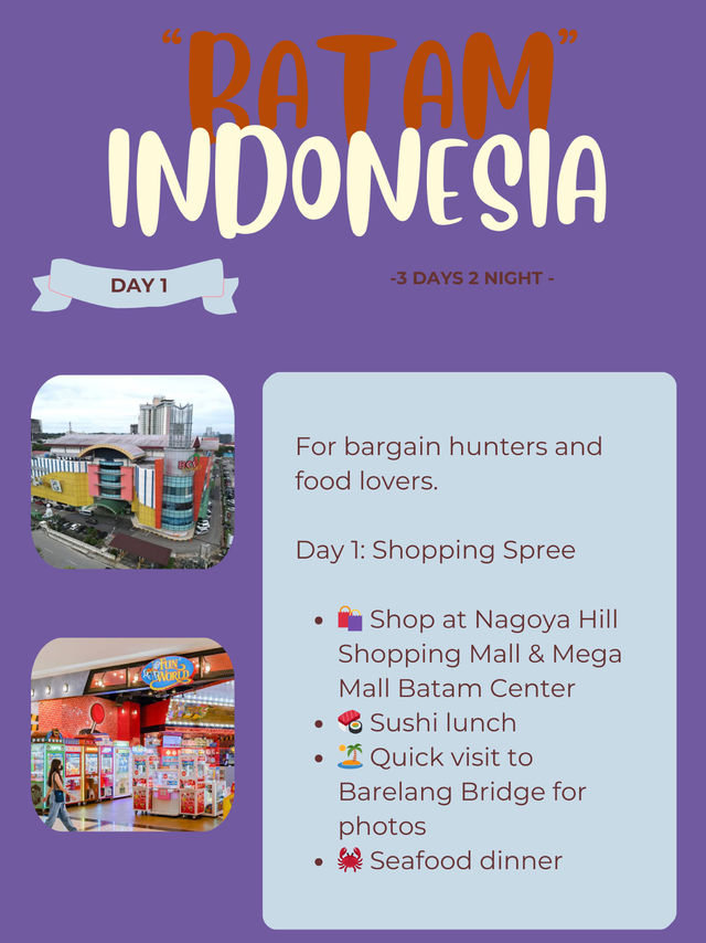 🇮🇩 Batam Itinerary 4: Shopping & Seafood 🛍️🦀