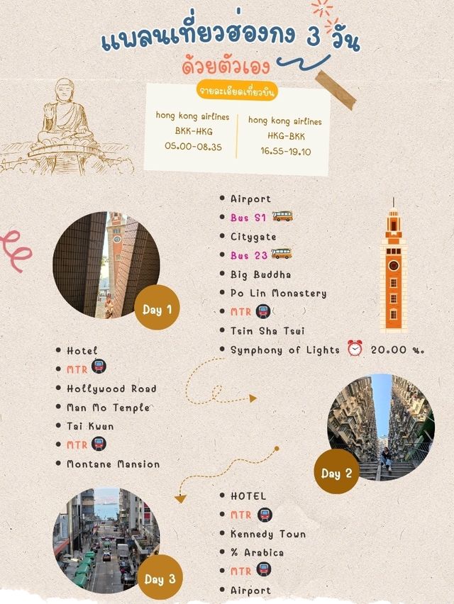 🇭🇰 แพลนเที่ยวฮ่องกง 3 วัน 2 คืน 🇭🇰 แพลนเที่ยวฮ่องกง 3 วัน 2 คืน