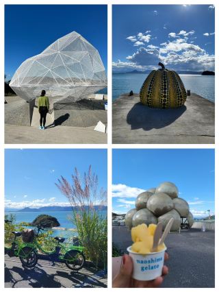 Explore Naoshima by car 🚙 or bicycle 🚲