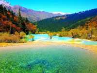 Vibrant Natural Pools: Huanglong 🇨🇳