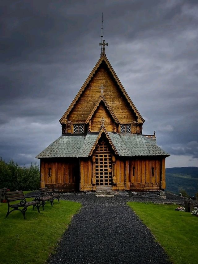 ⛪✨“Whispers of Wood & Time: My Visit to Reinli Stave Church”✨🌲📜