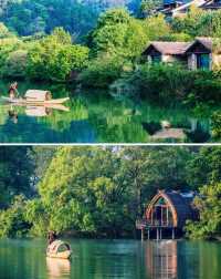 杭州·富春芳草地住進可以釣魚的湖景木屋