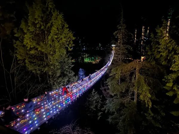 Capilano Suspension Bridge Park during Christmas Month