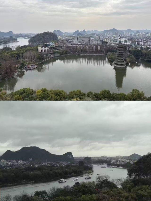 不裝了在桂林酒店躺看象鼻山日出了!
