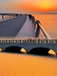 上海彩虹橋，帶著心愛的女孩子去散步欣賞浪漫日落🌄