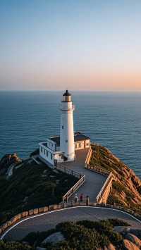 治癒系海邊燈塔