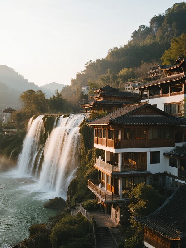 初冬貴州遛娃24℃避寒秘境，瀑布懸崖民宿親子遊