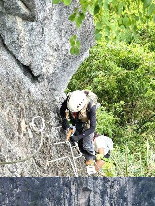 Thrilling and exciting! Nanning actually has via ferrata now!�