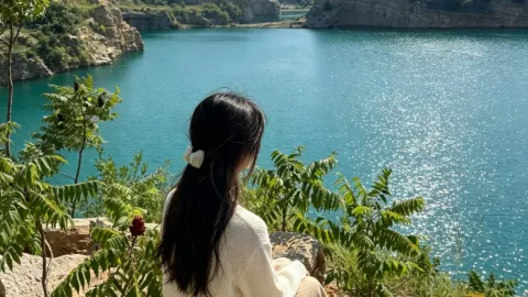 Weifang’s stunning blue lake in a mining pit hides a "little Maldives" in the mountains — traveler post in Changle