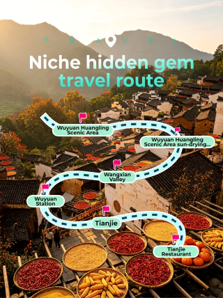 You must visit Huangling at least once to see the ancient Shaiqiu village hanging on the cliffside