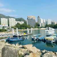 青山灣海濱長廊，三聖邨海鮮市場，聽說近黃昏會更熱鬧！