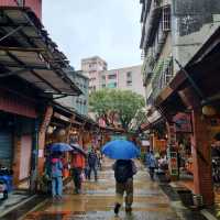 A Historical Lane With Many Street Food