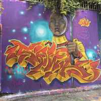 Beautiful arts work in the tunnel 